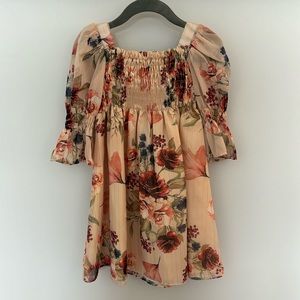 Pippa & Julie floral smocked dress